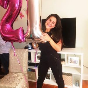 Bebe black slimming jumpsuit